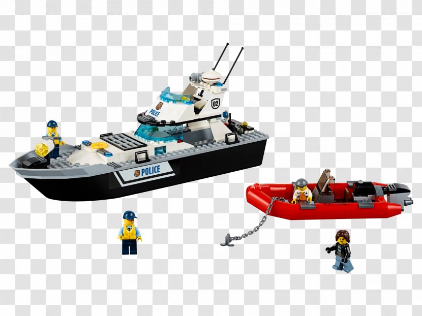LEGO 60129 City Police Patrol Boat Lego Toy Block - Canada Transparent PNG