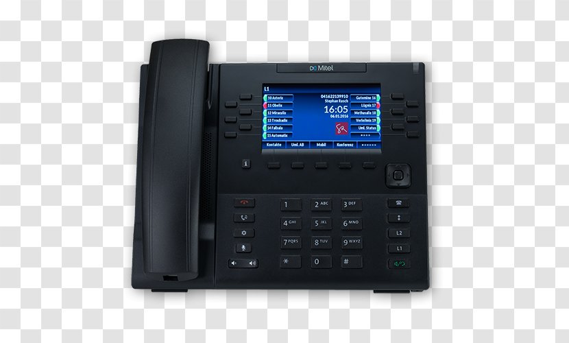Mitel 6869 VoIP Phone Business Telephone System - Electronic Instrument - Ip Tephony Transparent PNG