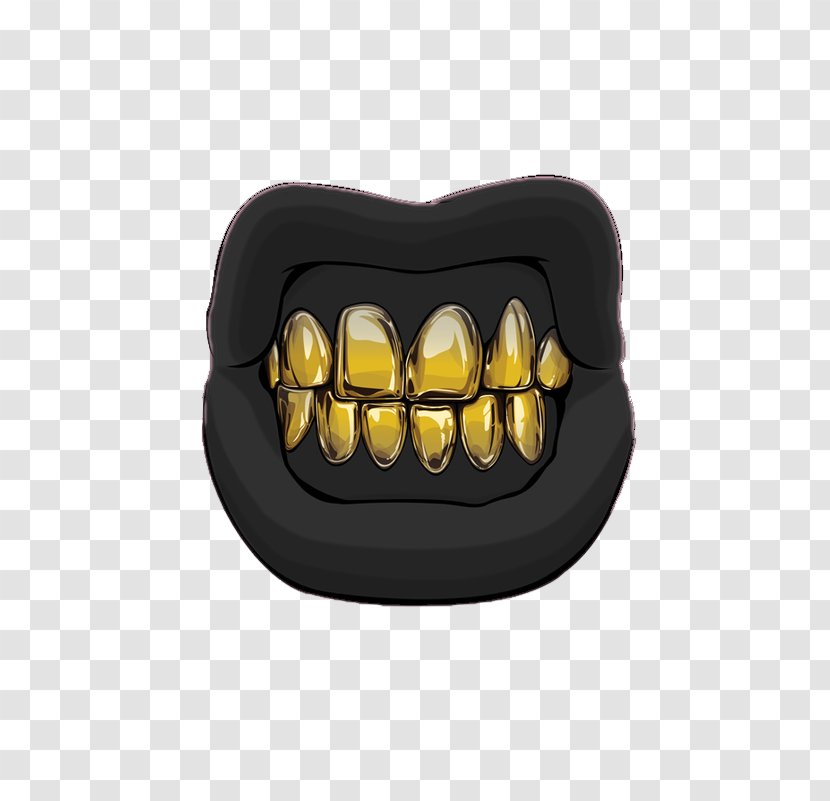 Gold Teeth Mouth Lip - Facial Expression - A Tooth Transparent PNG