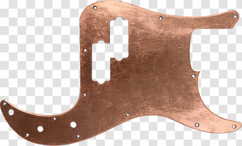 Fender Precision Bass Pickguard 13-Hole Guitar - String Instrument - Metallic Copper Transparent PNG