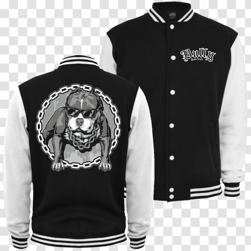 Hoodie Jacket Letterman Coat Sweatjacke - American Bully Transparent PNG