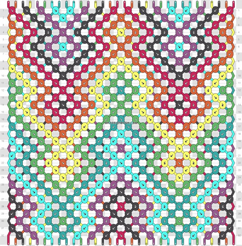 Friendship Bracelet Rainbow Loom Pattern - Anklet Transparent PNG