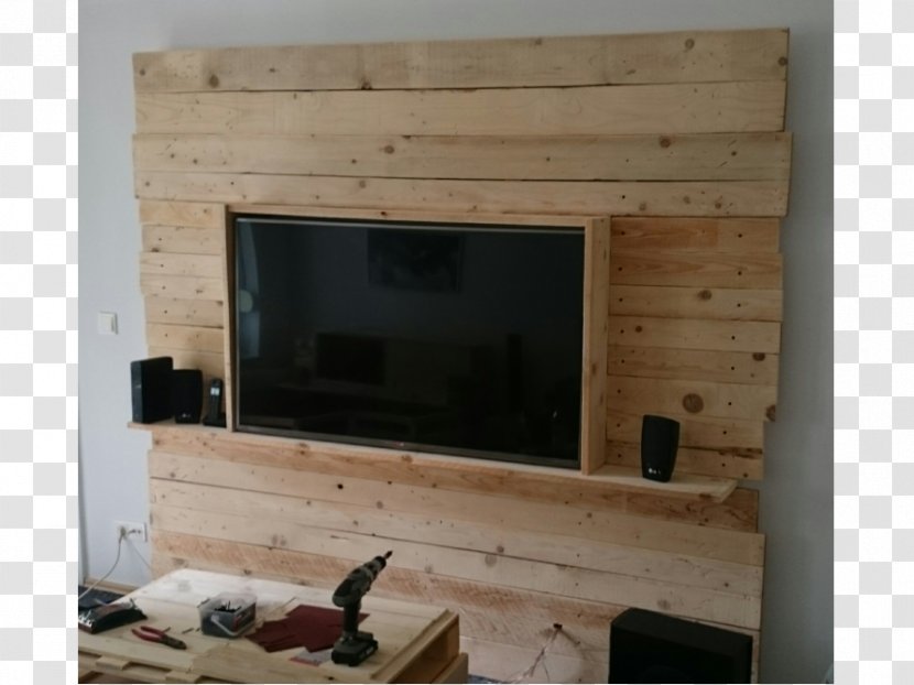 Wood Wall Television Idea Floor Transparent PNG