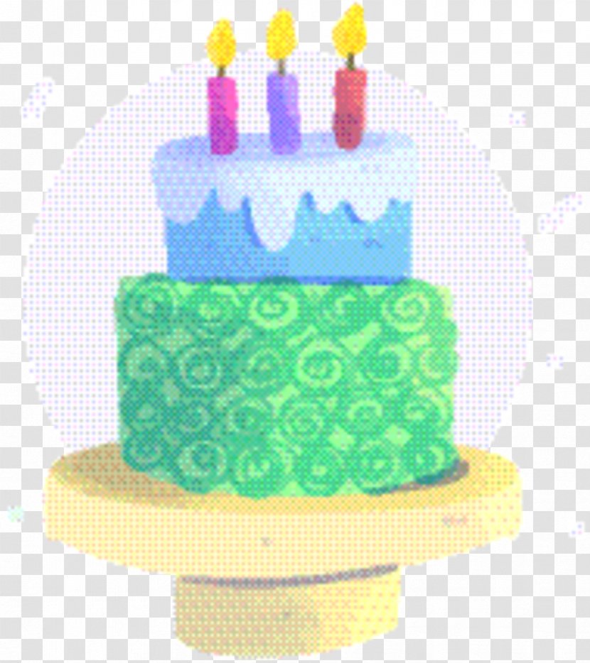 Cartoon Birthday Cake - Royal Icing - Party Supply Sugar Paste Transparent PNG