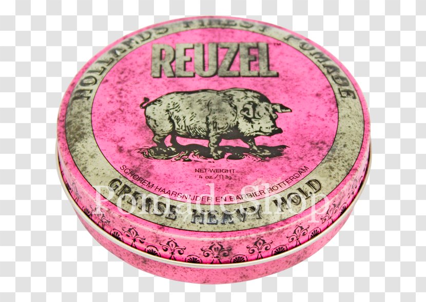 Reuzel Pink Heavy Hold Grease Pomade Hairdresser Hairstyle - Hair - Barber Fibers Transparent PNG