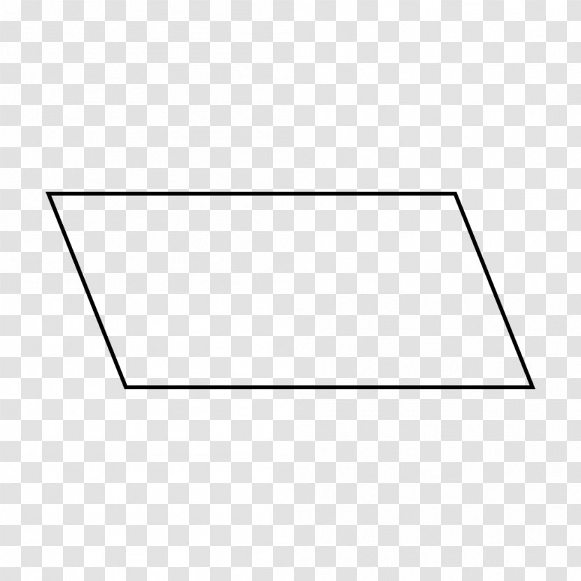 Parallelogram Geometry Area Line Shape - Black - Rectangle Transparent PNG