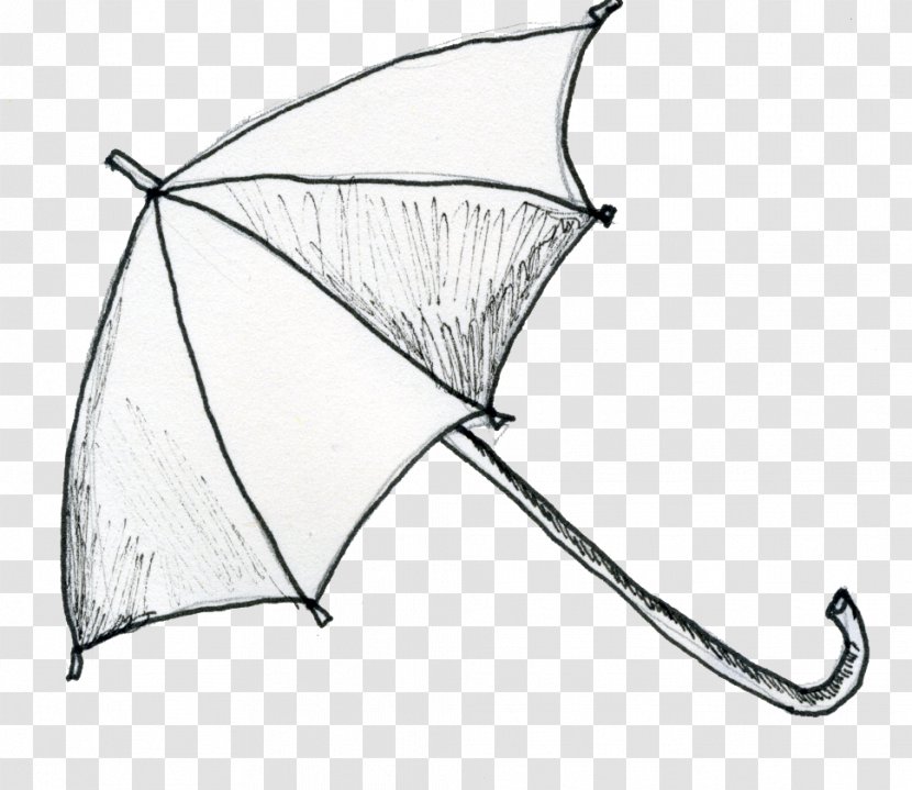 Drawing Line Art Clothing Accessories Umbrella - Point - Beach Transparent PNG