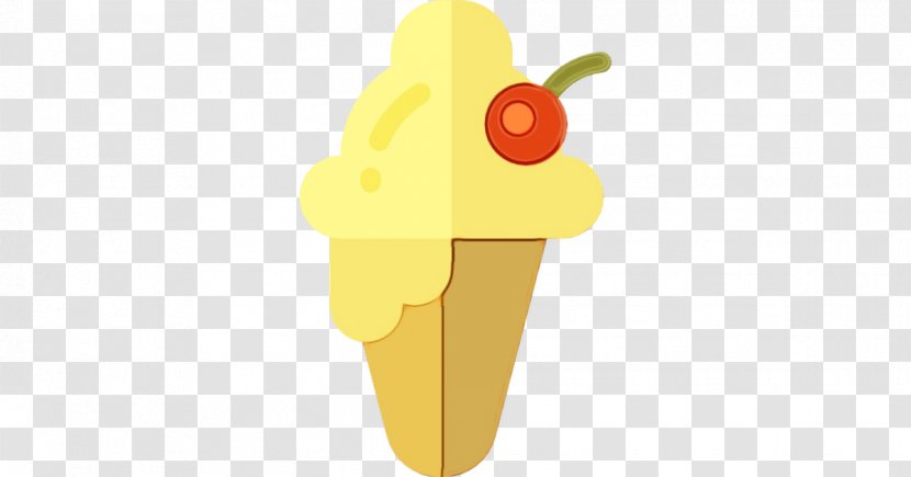 Ice Cream Cones Product Design Yellow - Cartoon - Frozen Dessert Transparent PNG