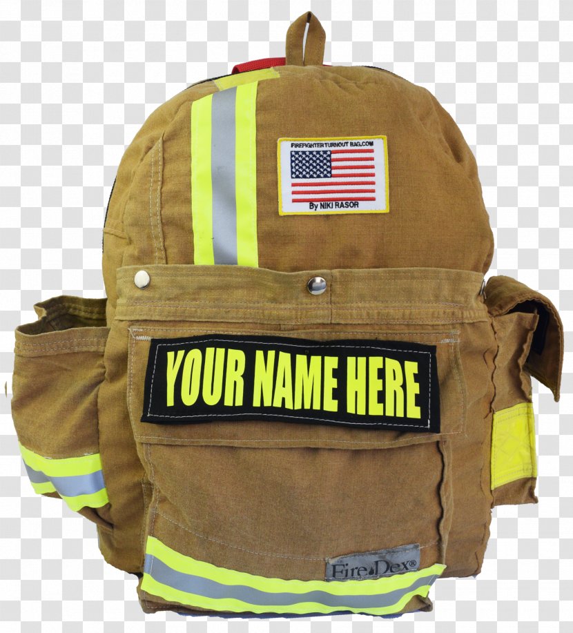 Bag Backpack Bunker Gear Firefighter Pocket - Emergency Medical Services Transparent PNG