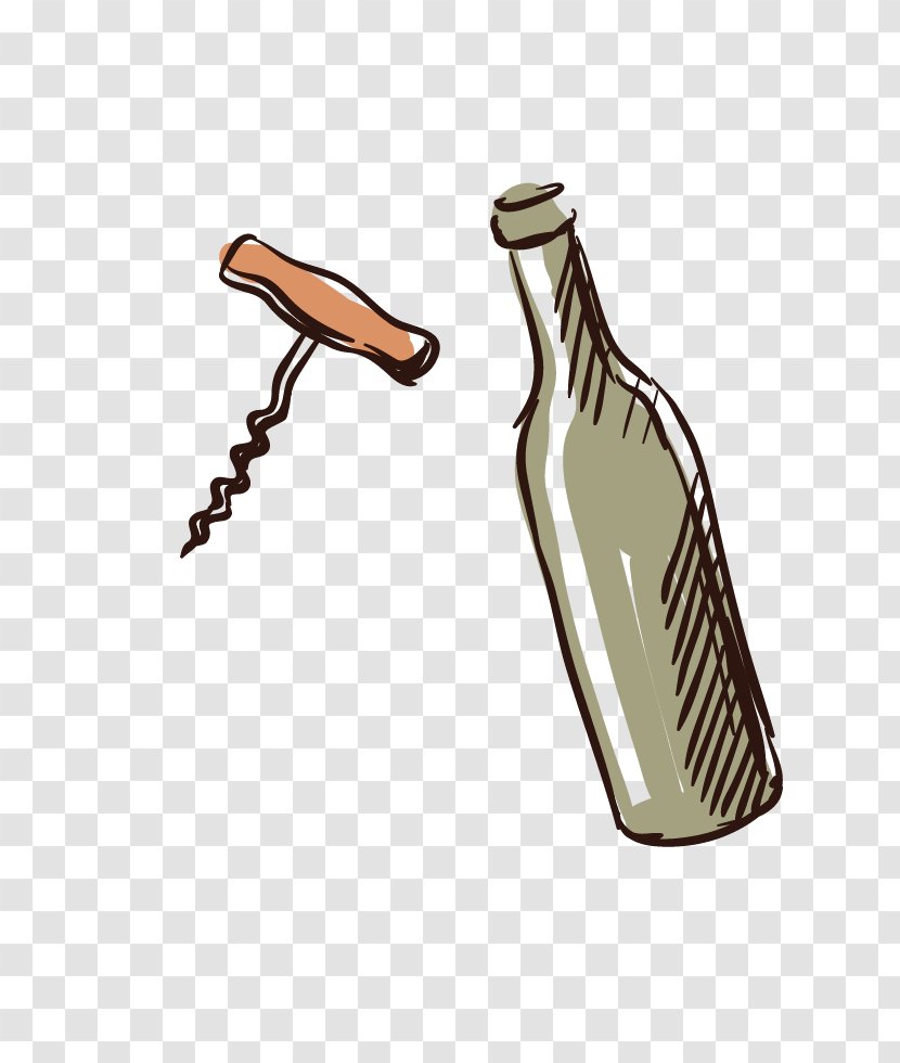Red Wine Bottle Opener Corkscrew - Beer - And Transparent PNG