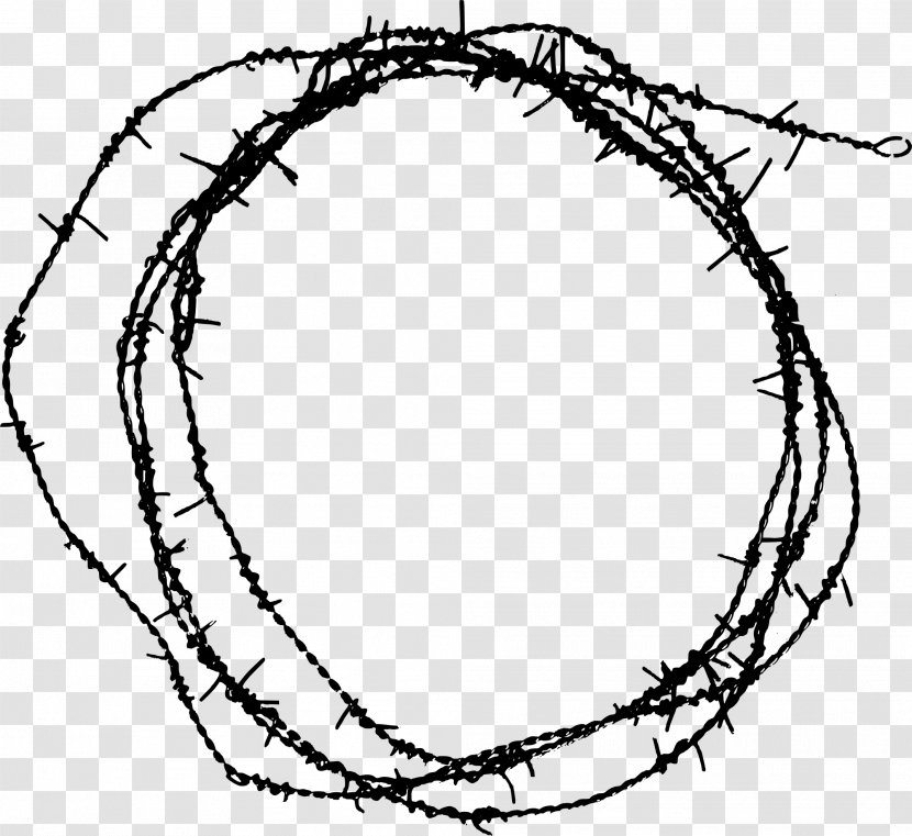 Barbed Wire Circle Tape Chain-link Fencing - Sticker Transparent PNG