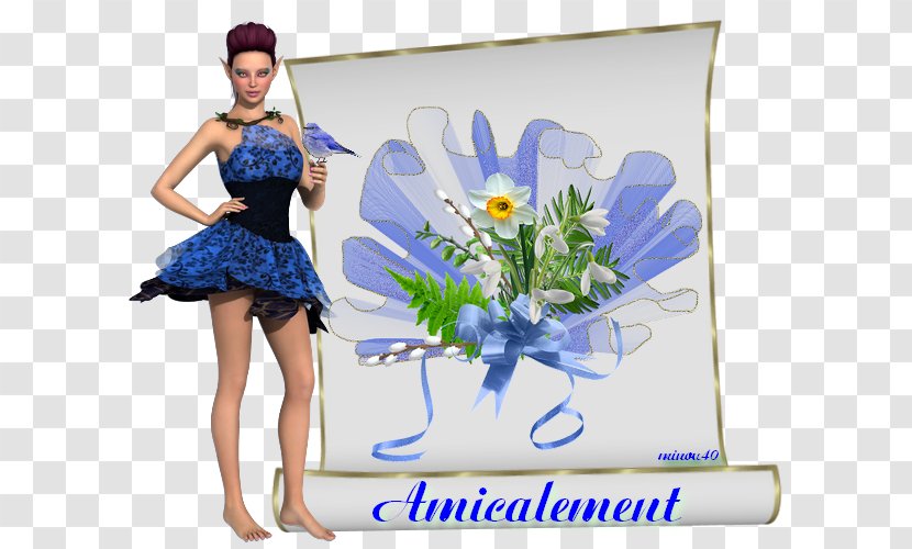 Floral Design Cut Flowers Flower Bouquet - Electric Blue Transparent PNG