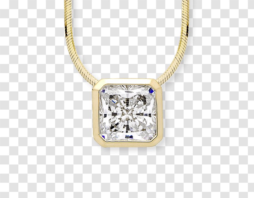 Charms & Pendants Necklace - Diamond - Bezel Chain Transparent PNG