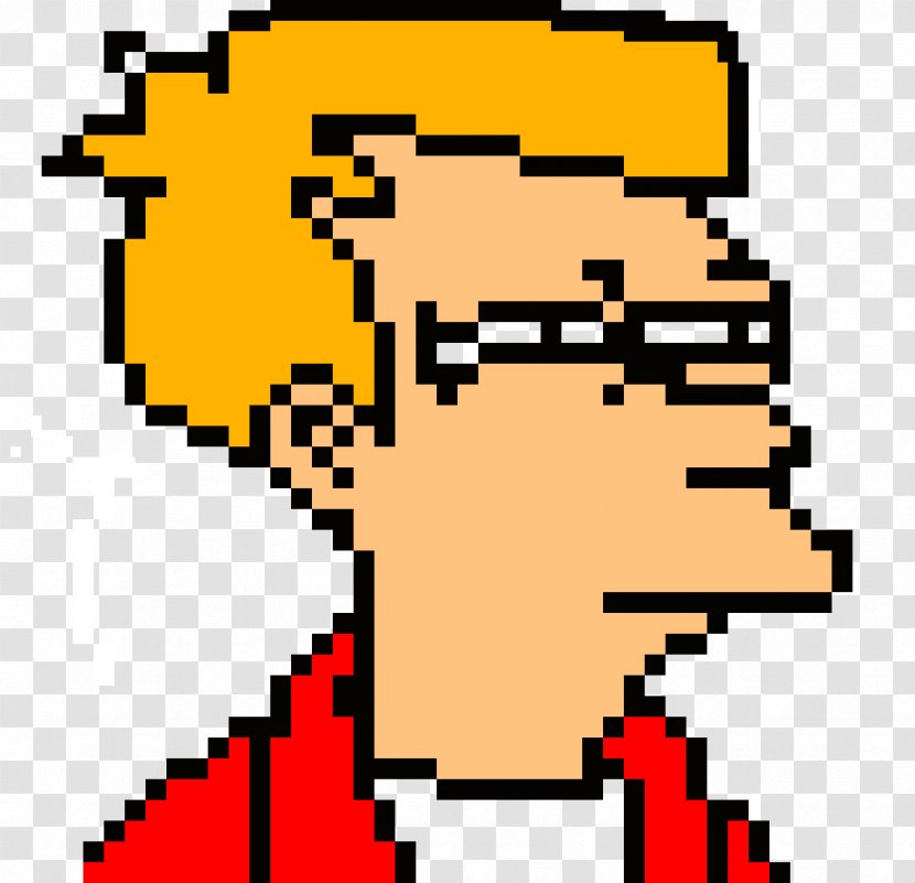 Philip J. Fry Bender Zoidberg Leela Pixel Art - J Transparent PNG