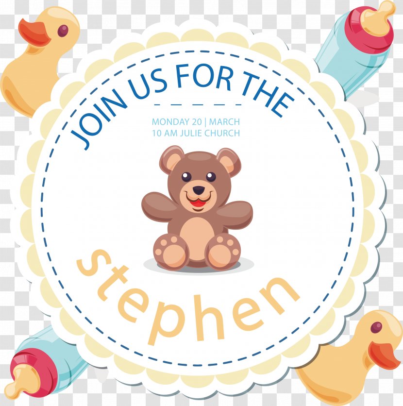 Infant Clip Art - Cartoon - Newborn Party Poster Transparent PNG