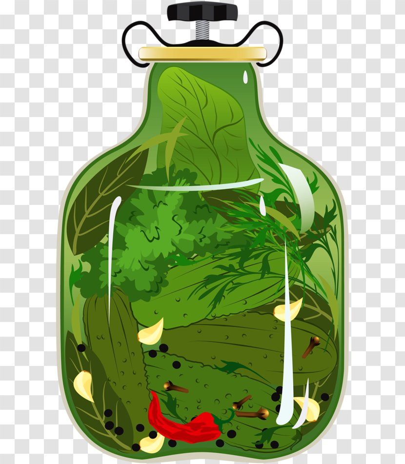 Green Leaf Background - Glass Bottle - Nepenthes Plant Transparent PNG