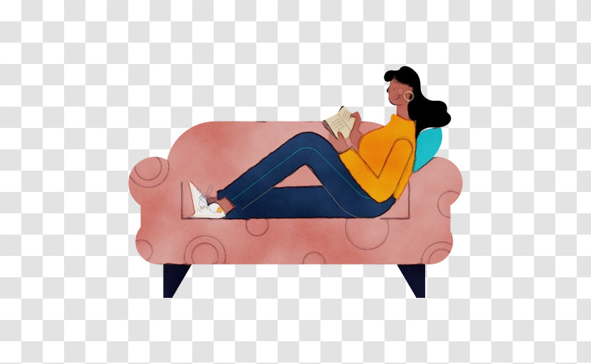 Couch Sitting Cartoon Chair Angle Transparent PNG