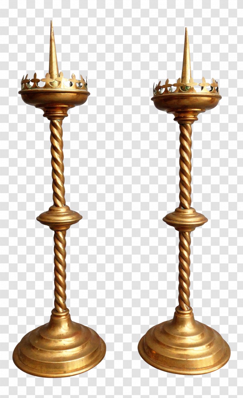 Altar Candle Candlestick Brass Transparent PNG