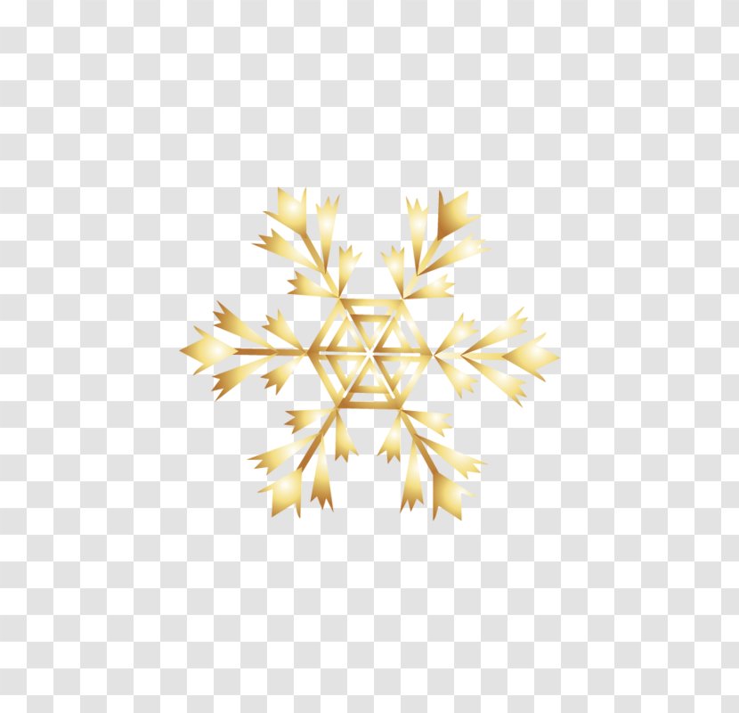 Snowflake Download Computer File - Resource - Golden Snowflakes Transparent PNG
