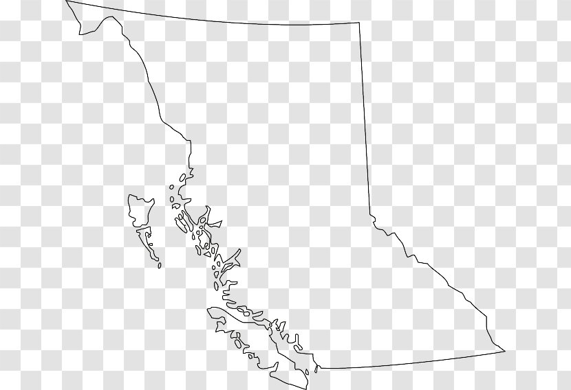 Flag Of British Columbia Blank Map Clip Art - Branch Transparent PNG