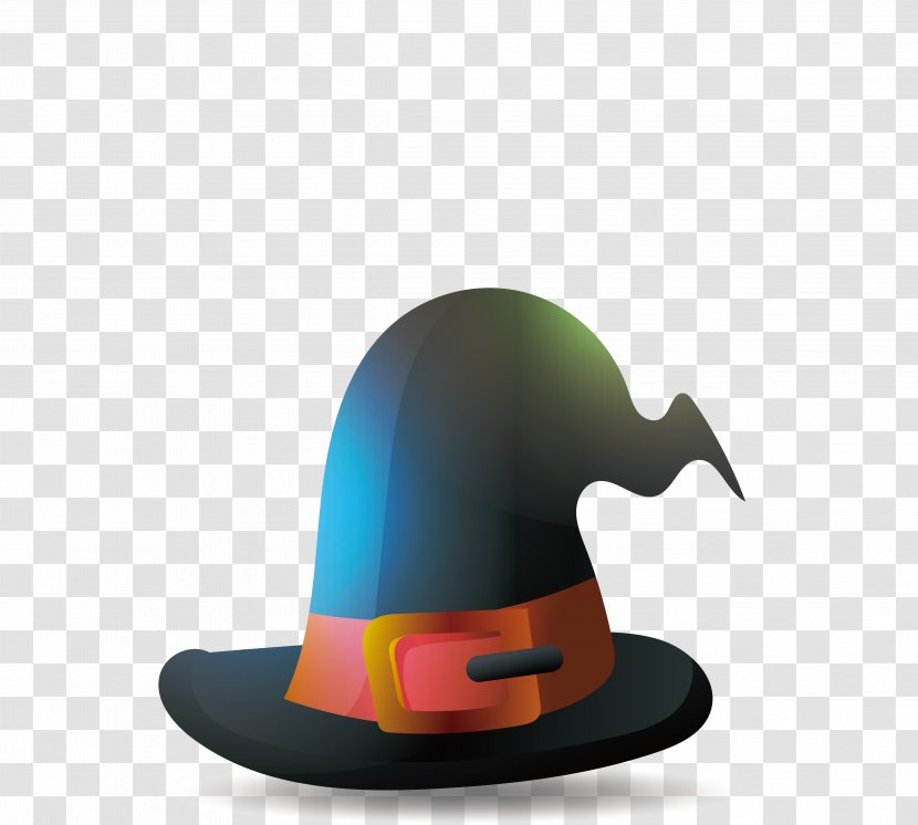 Witch Hat Designer - Cap - Black Wizard Transparent PNG
