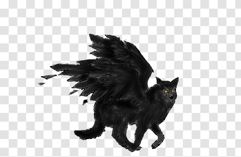 Cat Dog Wing Black Wolf Transparent PNG