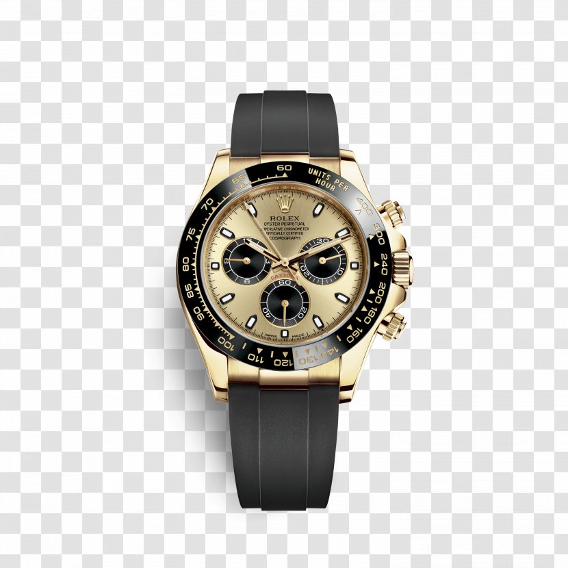 Rolex Daytona Oyster Perpetual Cosmograph Colored Gold - Silver Transparent PNG