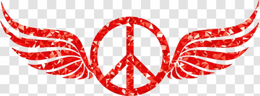 Peace Symbols Clip Art - Rainbow - Ruby Transparent PNG