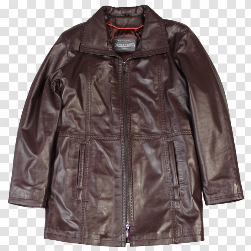 Leather Jacket Coat Lining - Button - Fur Transparent PNG
