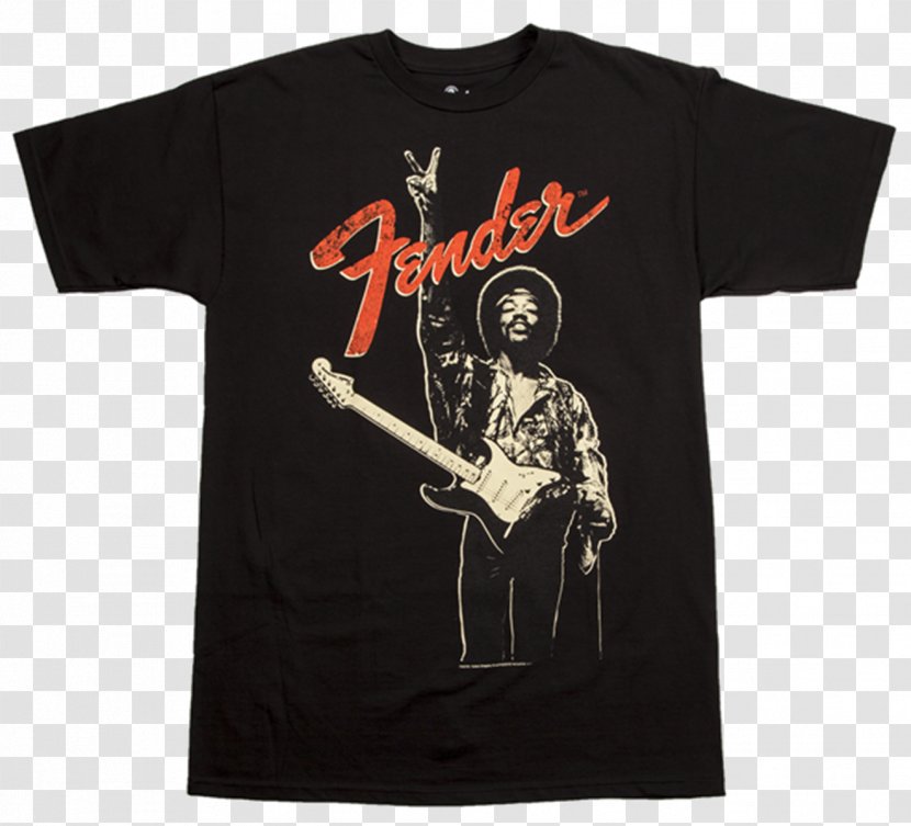 T-shirt Fender Jimi Hendrix Stratocaster Musical Instruments Corporation - Tree Transparent PNG