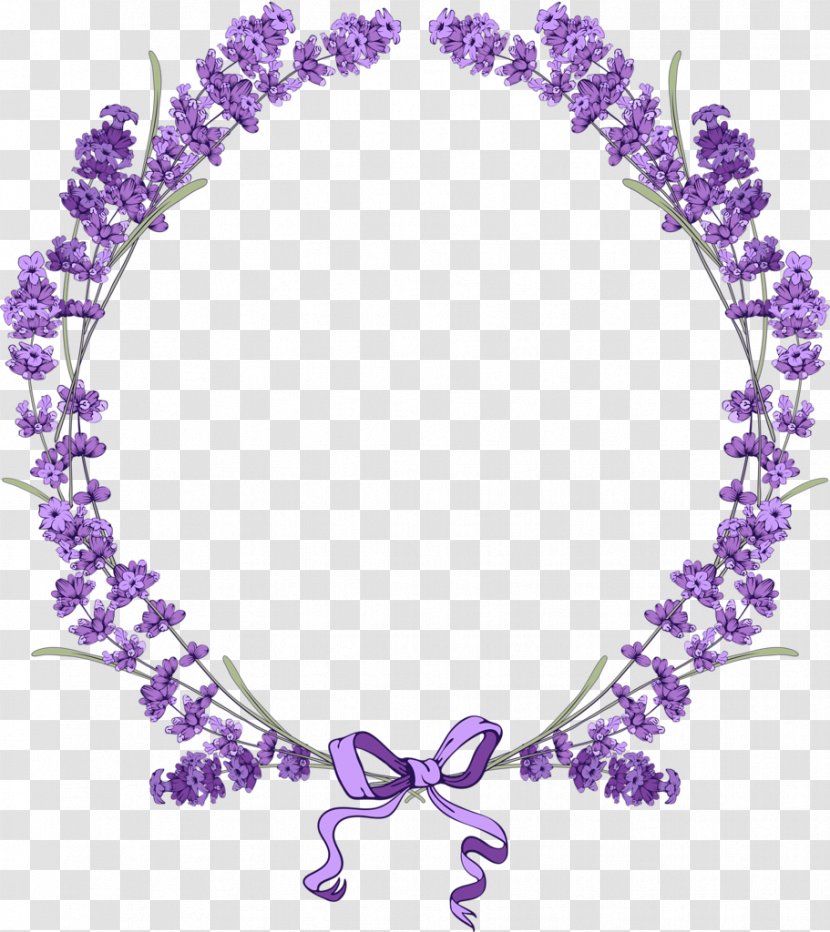 English Lavender Borders And Frames Flower Clip Art - Wreath Transparent PNG