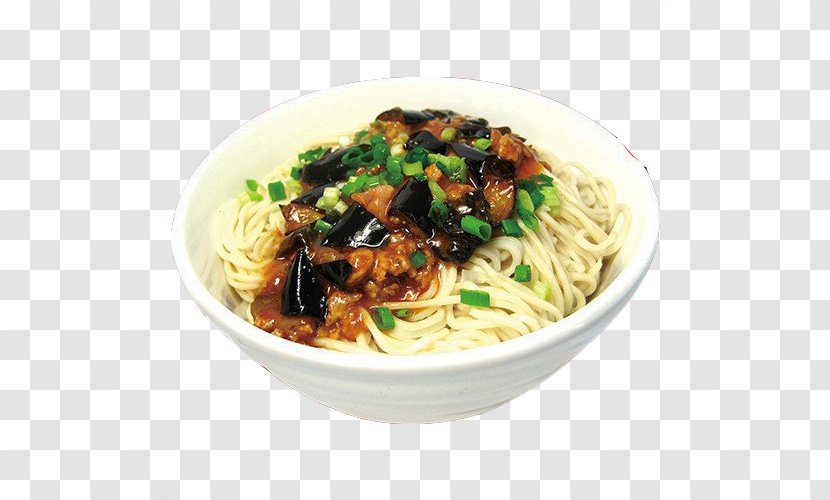 Chinese Noodles Spaghetti Alla Puttanesca Lo Mein Chow Fried - Italian Food - Minced Meat Eggplant Face Transparent PNG