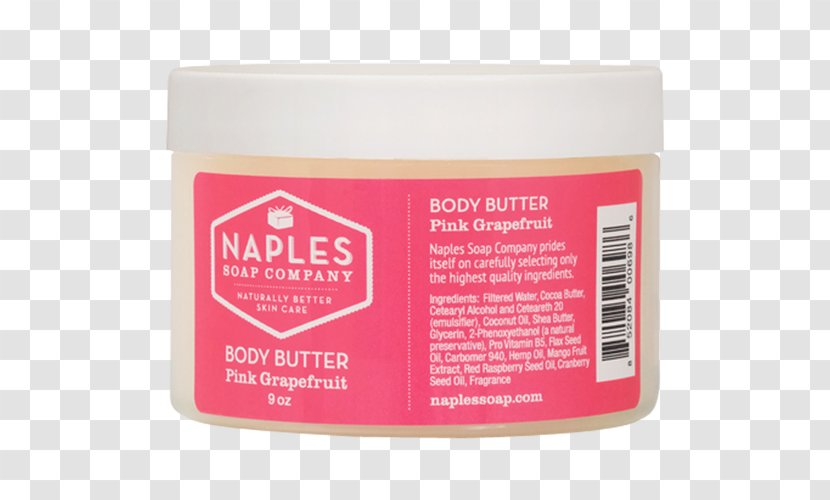 Cream Naples Soap Company Shea Butter Coconut Water - Sea Salt - Grapefruit Peel Transparent PNG