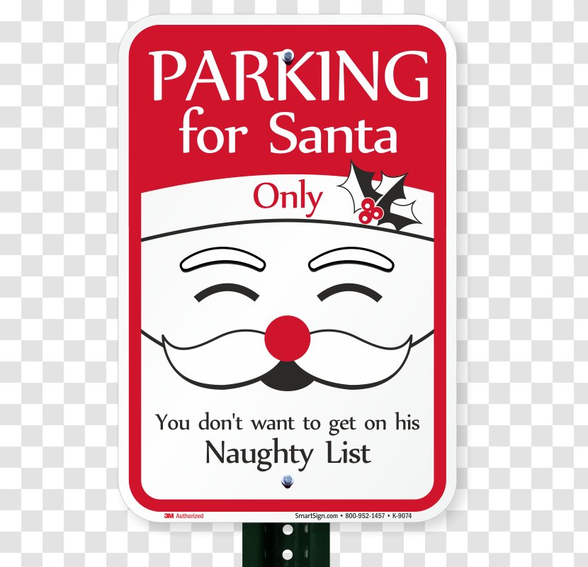 Santa Claus Christmas Parking Car Park Holiday - Tree Transparent PNG