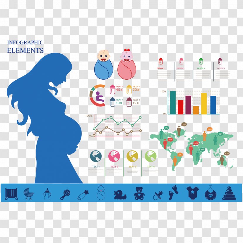 Infant Pregnancy Illustration - Art - Vector Pregnant Women Data Transparent PNG