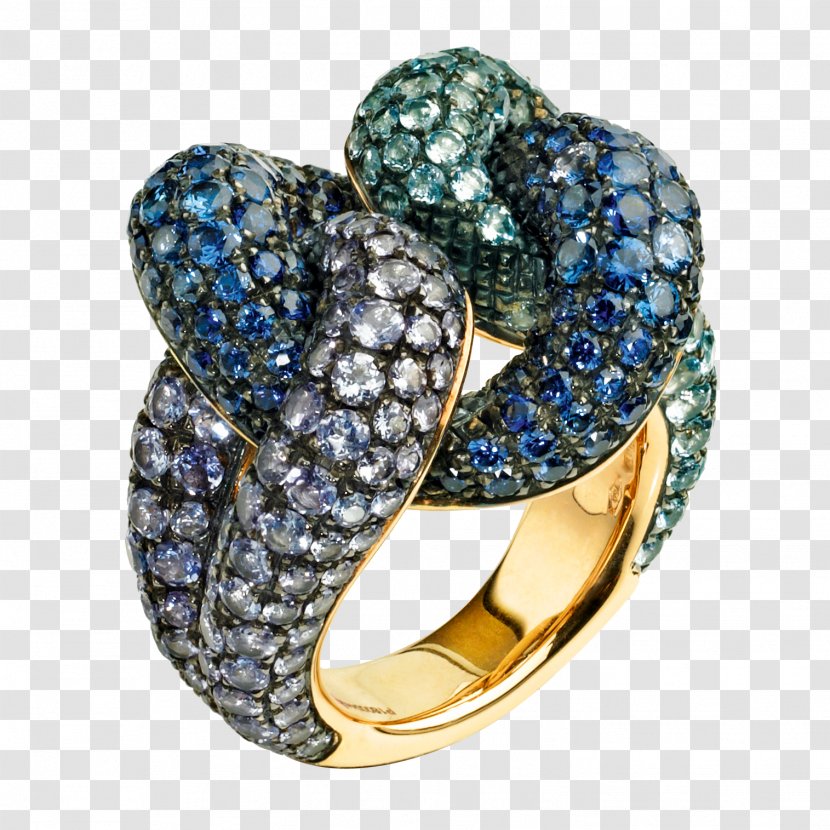 Jewellery Ring Pomellato Sapphire Gemstone - Gold - Diamon Transparent PNG