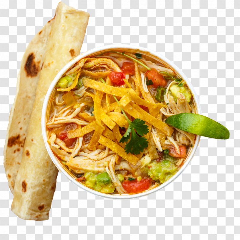 Tortilla Soup Taco Mexican Cuisine Burrito - Thai Food - Recipes Transparent PNG