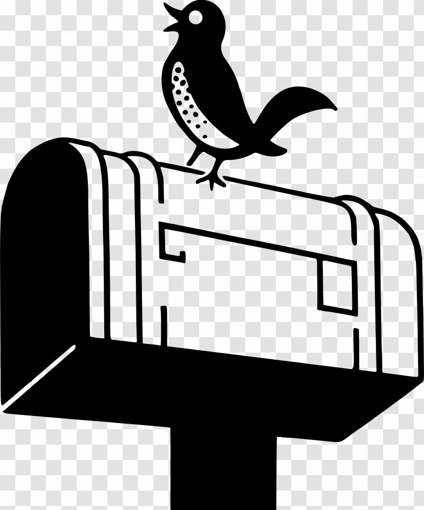 Drawing Post Box Email Clip Art - Monochrome Photography - Mailbox Transparent PNG