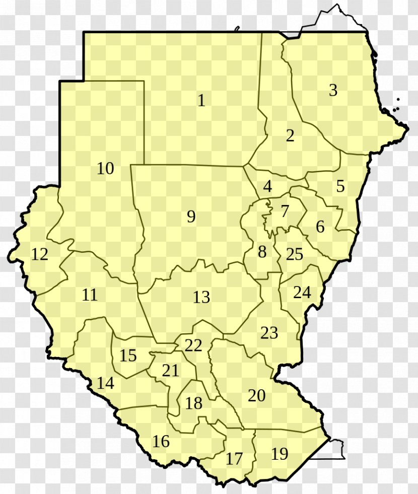 States Of Sudan Al Qadarif Gezira Kassala Map Transparent PNG