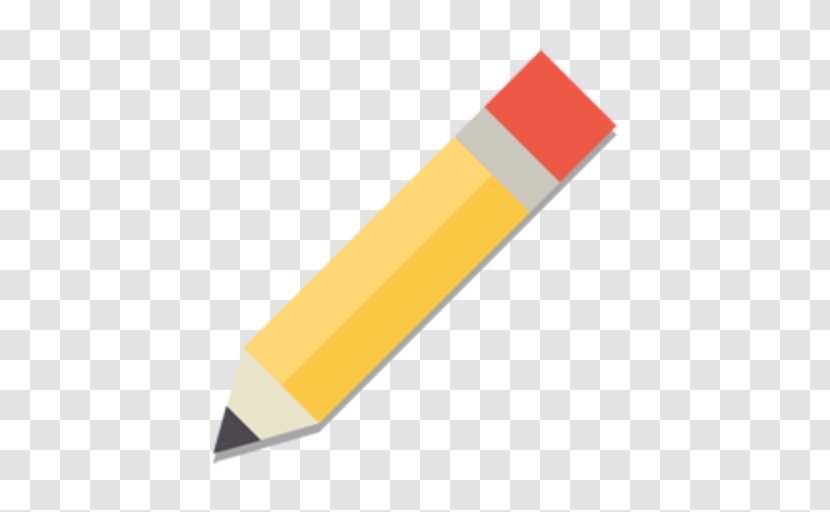 Yellow Angle - Pencil Icon Flat Transparent PNG