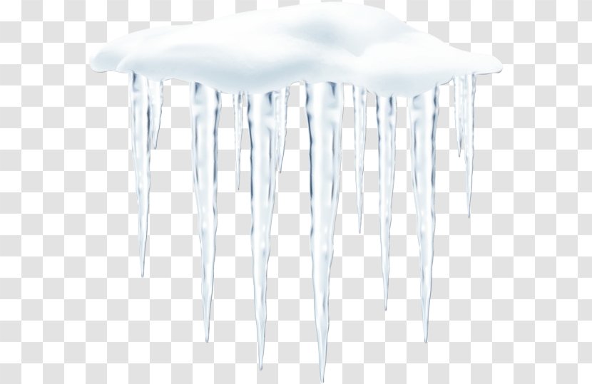 Icicle Ice Freezing Table Stalactite - Winter Transparent PNG