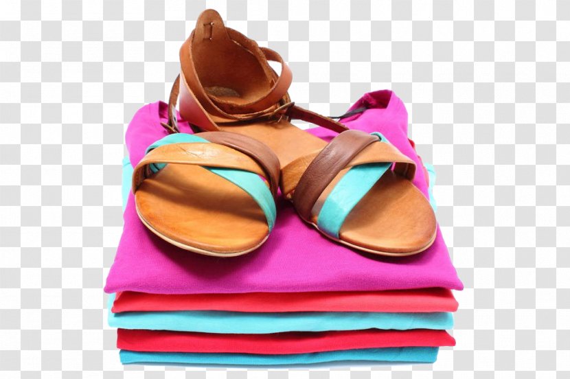 Clothing Sandal Stock Photography Shoe Leather - Ladies Sandals And Clothes Transparent PNG