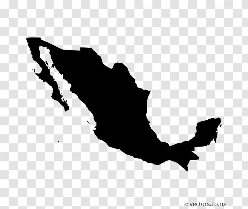 Mexico Vector Map - Royaltyfree Transparent PNG