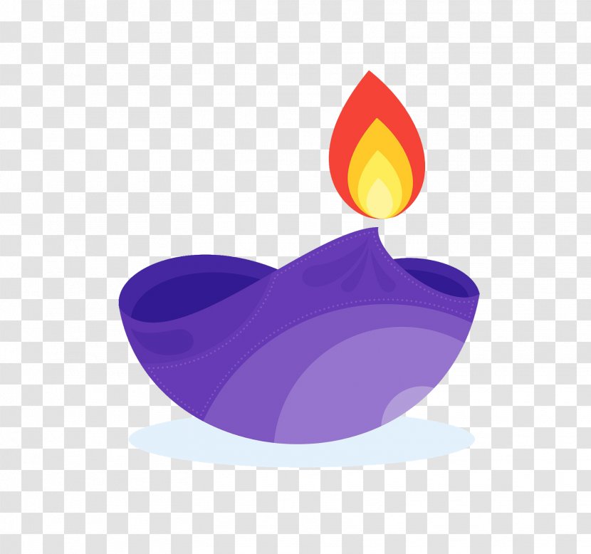 Diwali Purple - Diya - Logo Transparent PNG