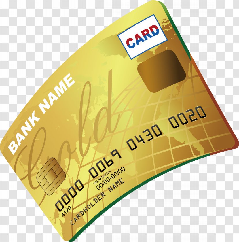 Brand Yellow Label - Bank Card Vector Transparent PNG