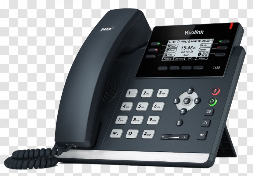 Yealink SIP-T42G VoIP Phone Session Initiation Protocol YEALINK T42S Telephone - Sipt46s - Telephony Transparent PNG