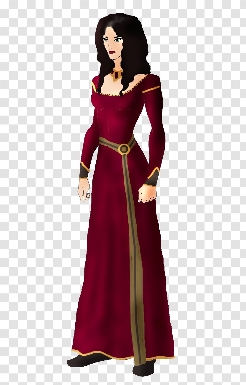 Robe Gown Costume Maroon Character - Mother Gothel Transparent PNG