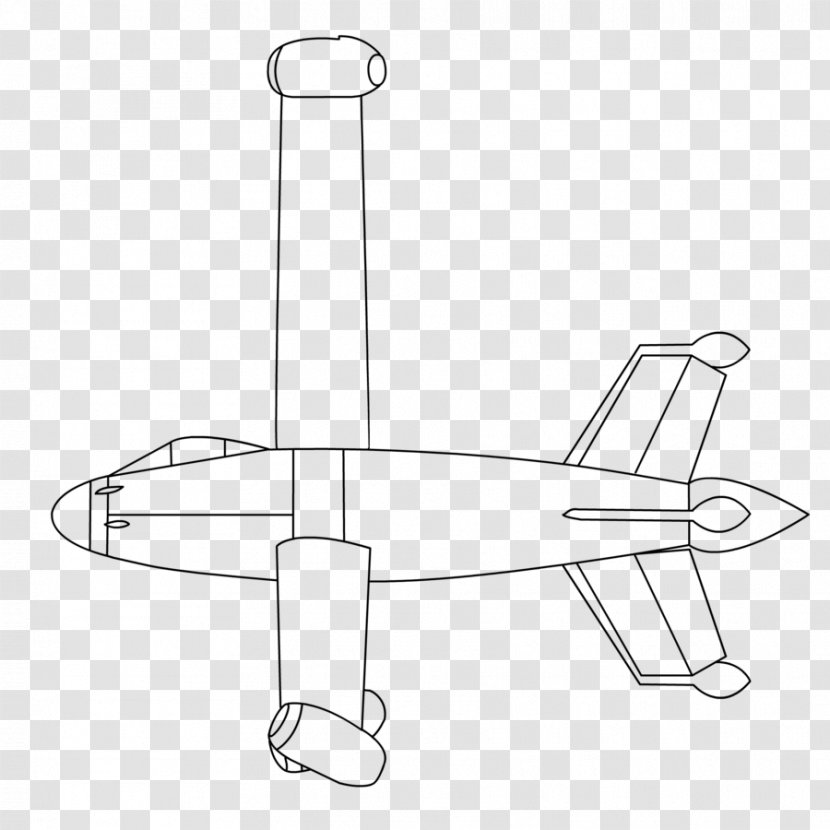 Airplane Line Art White - Vehicle Transparent PNG
