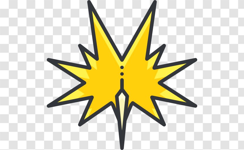 Leaf Yellow Star Pattern - Symmetry - Explosion Sign Transparent PNG