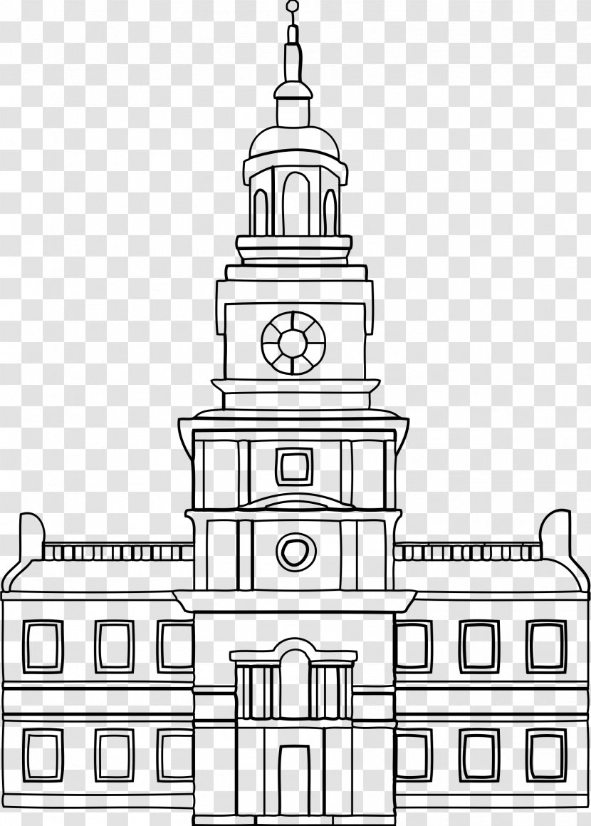 Independence Hall City Clip Art - Building - Vector Transparent PNG